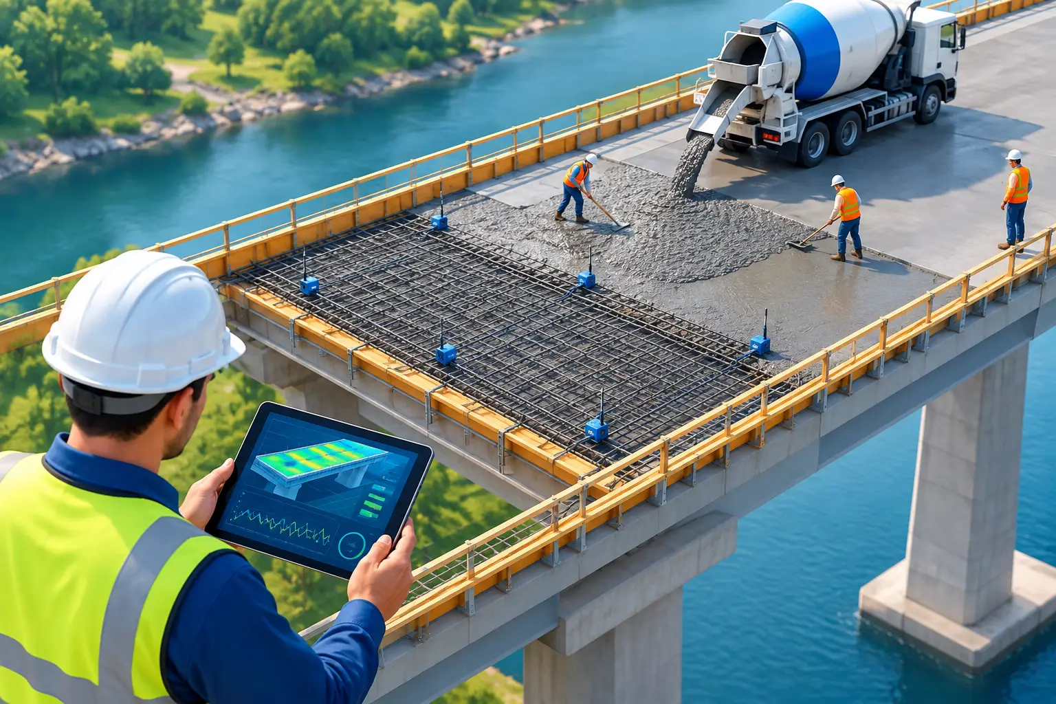 Bridge Deck Monitoring for Stronger, Faster Pours