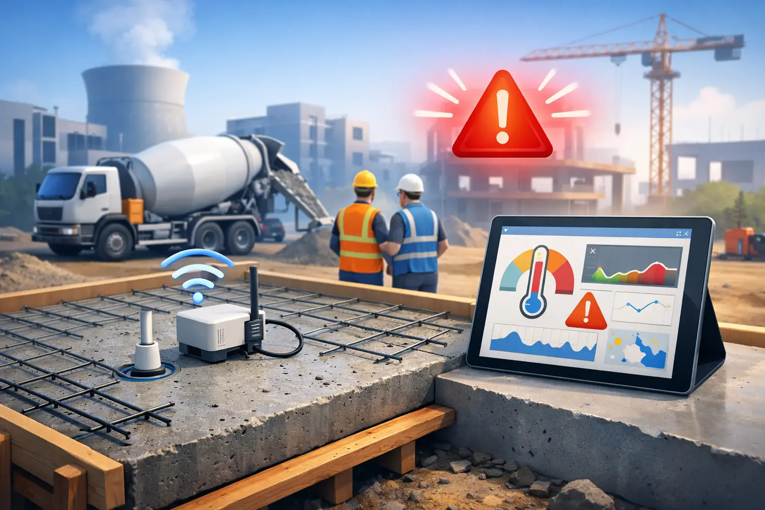 Concrete Curing Temperature Alert System for Crews