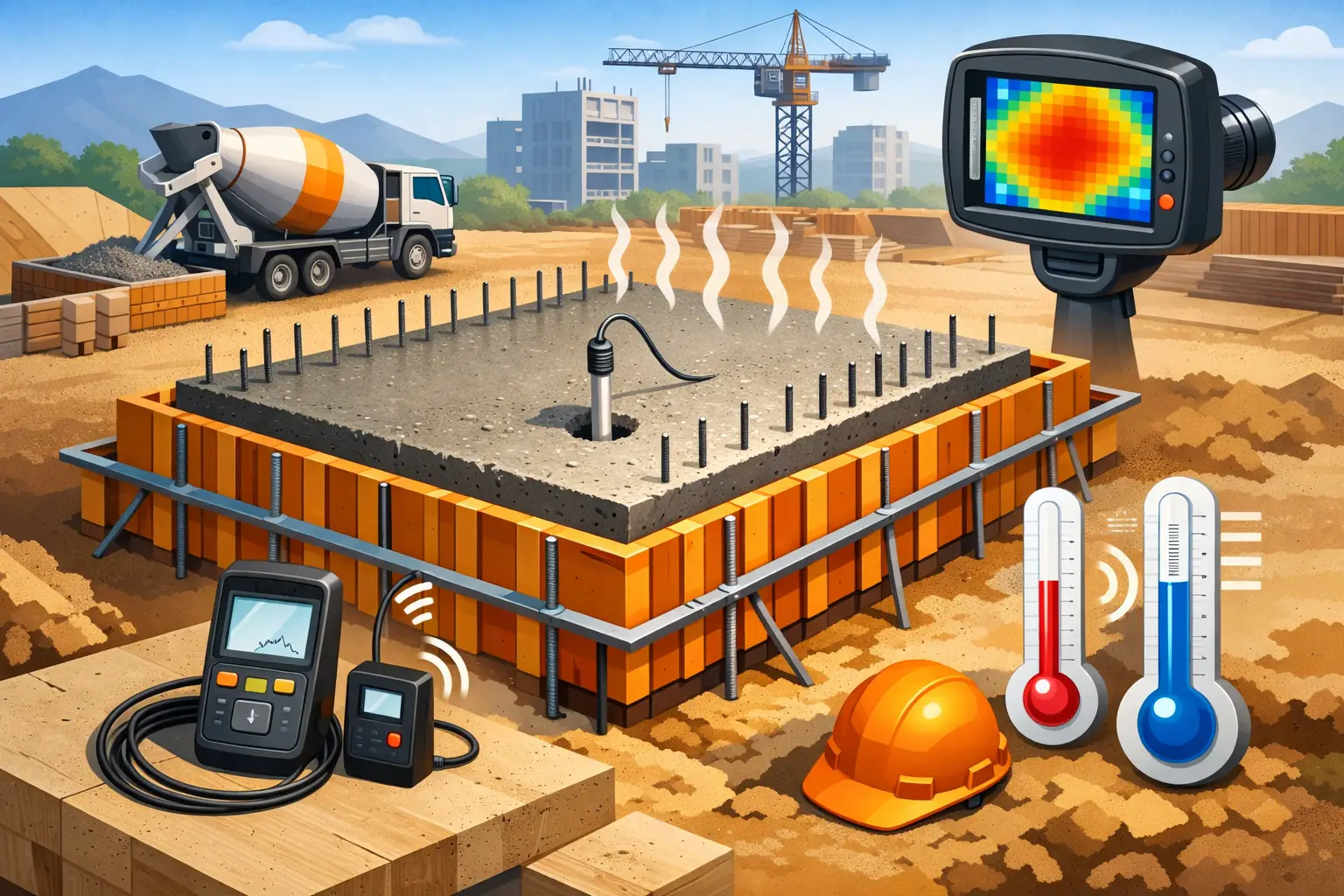 How to Monitor Mass Concrete Temperature